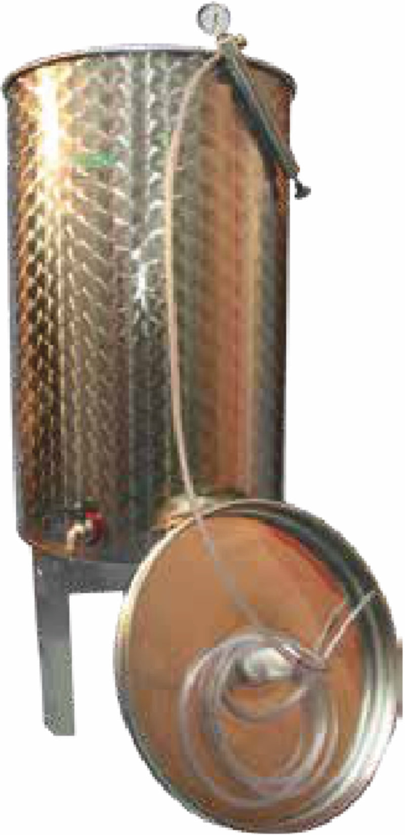 Cisterna stocare din inox - capac flotant eco fpn