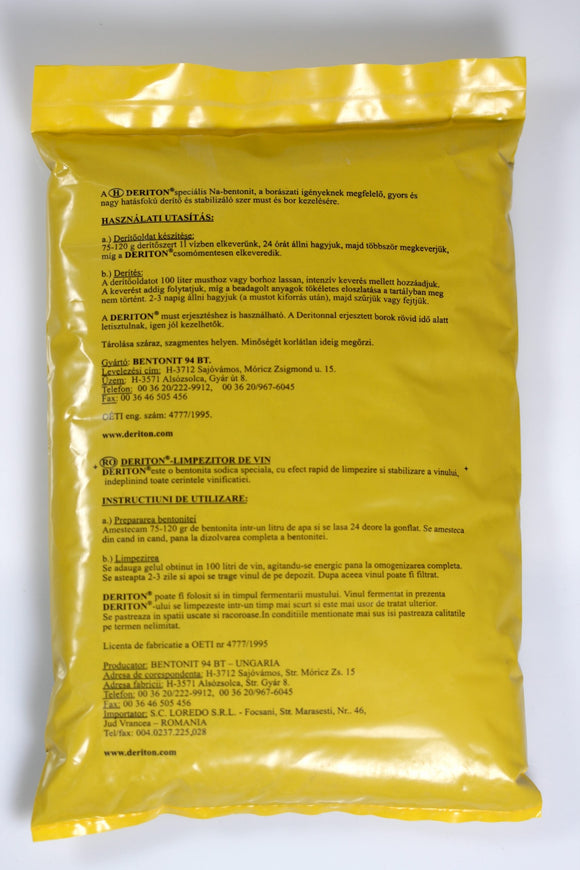 Bentonita limpezire DERITON