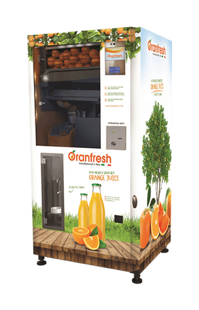 Juicer - dispenser of orange juice or fille up