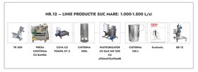 Linie productie suc mare Nr.12 - 1.000-1.500 L/zi
