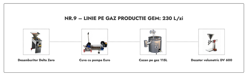 Linie Productie Gem nr. 9 pe gaz 230L/zi