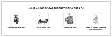 Linie Productie Gem nr. 12 pe gaz 780L/zi