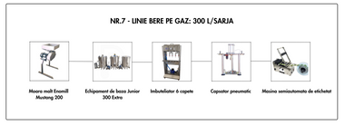 LINIE PRODUCTIE BERE NR.7 GAZ 300L/SARJA (18.975 Euro + TVA)
