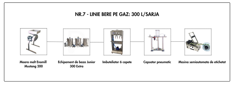 LINIE PRODUCTIE BERE NR.7 GAZ 300L/SARJA (18.975 Euro + TVA)