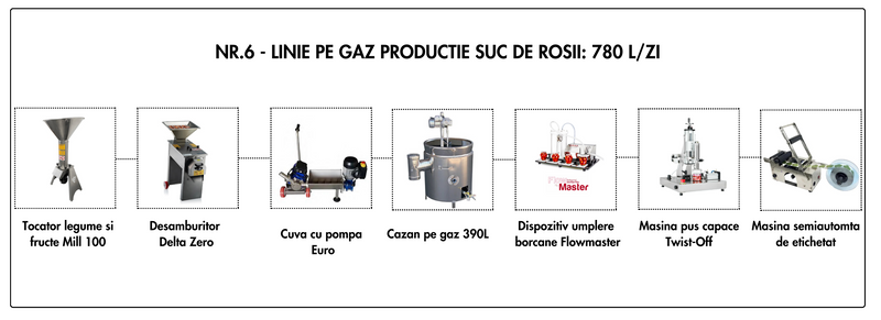 Linie Suc Rosii nr. 6 pe gaz 780L/zi (18.025 Euro + TVA)