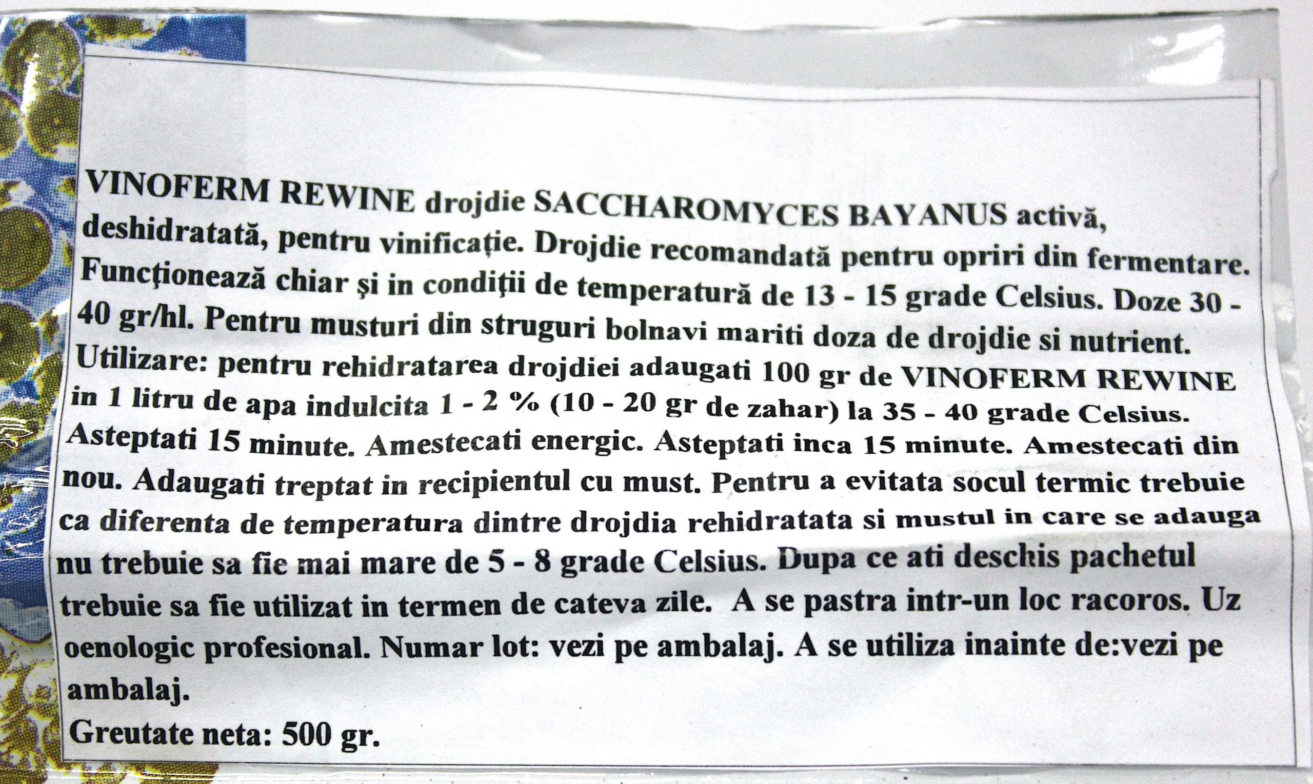Rewine reference yeast