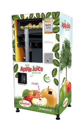 Juicer-dispenser apple juice or apple juice