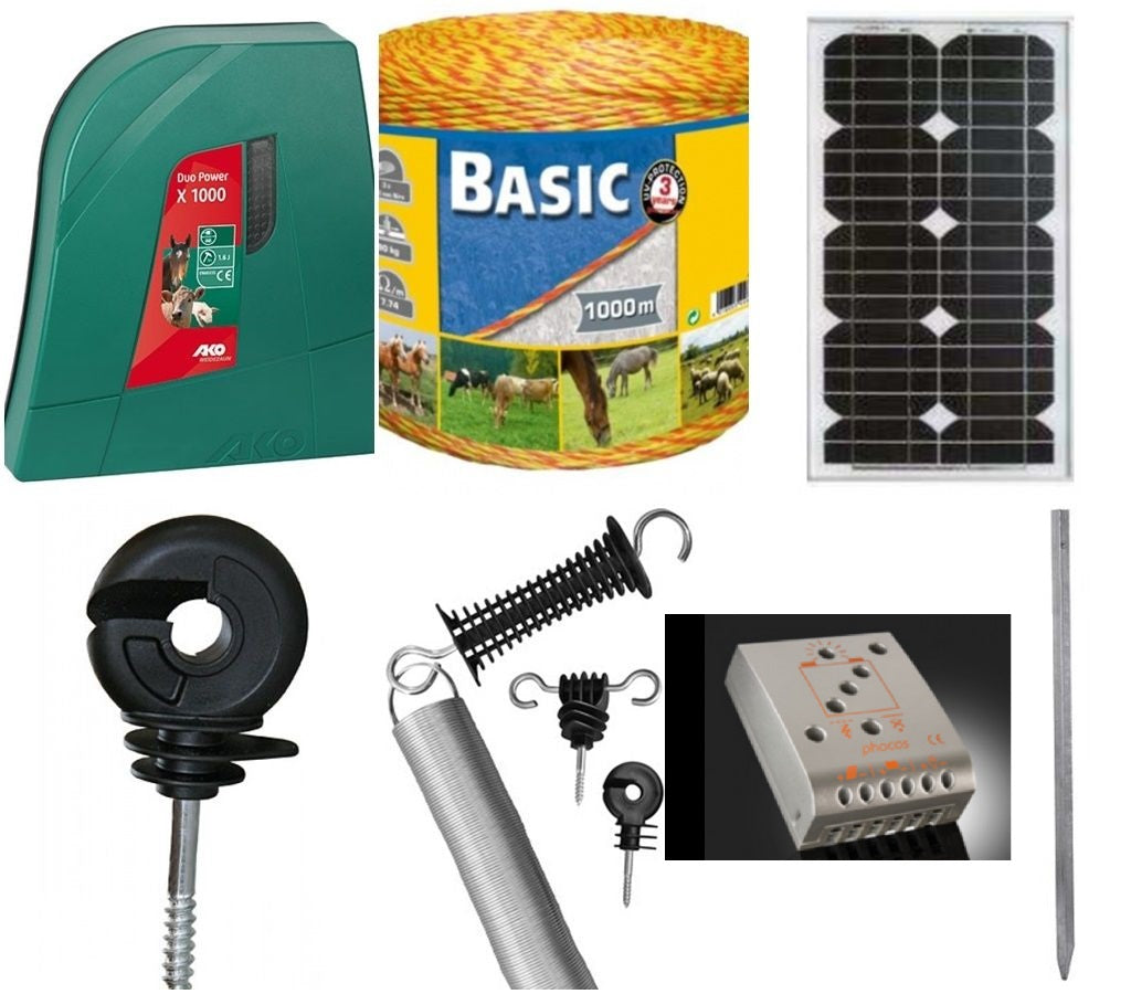 Set gard electric 1.000 M - panou solar 20 W